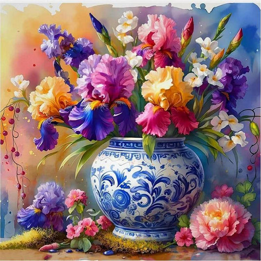 Paint by Numbers Kit Colorful Flowers