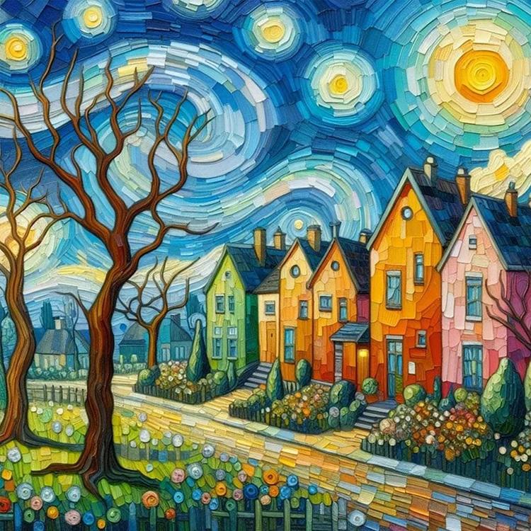 Paint by Numbers Kit Abstract Town