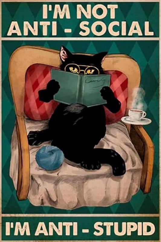 Paint by Numbers Kit Cat Poster