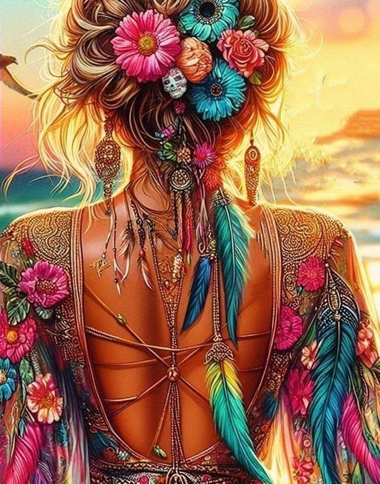 Paint by Numbers Kits Beautiful Woman's Back View