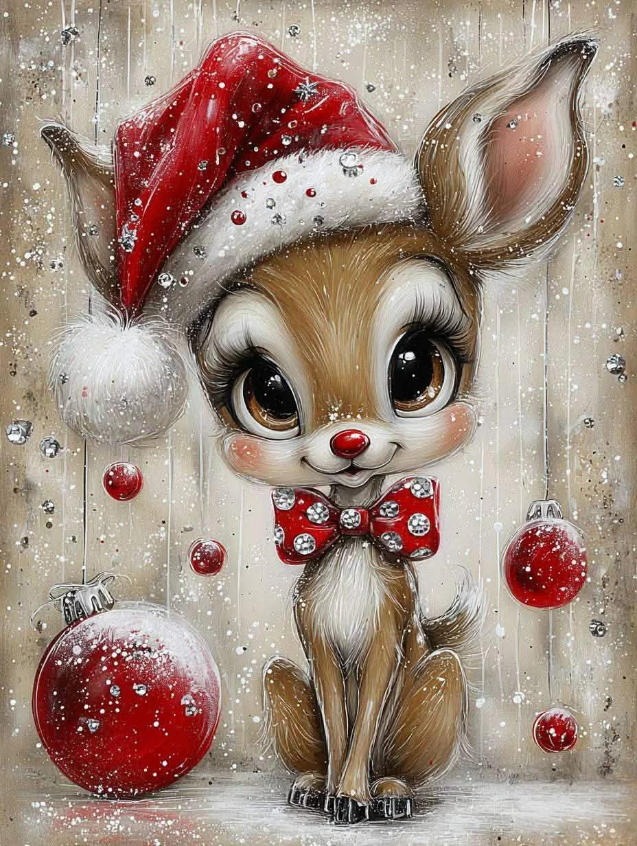 Paint by Numbers Kits Christmas Reindeer