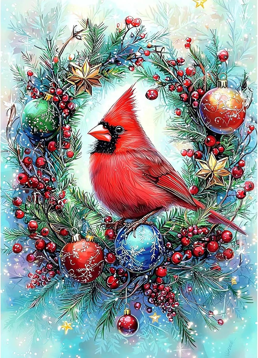 Paint by Numbers Kit Christmas Bird