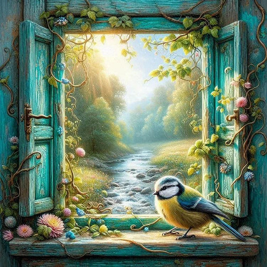 Paint by Numbers Kit Birds By The Window