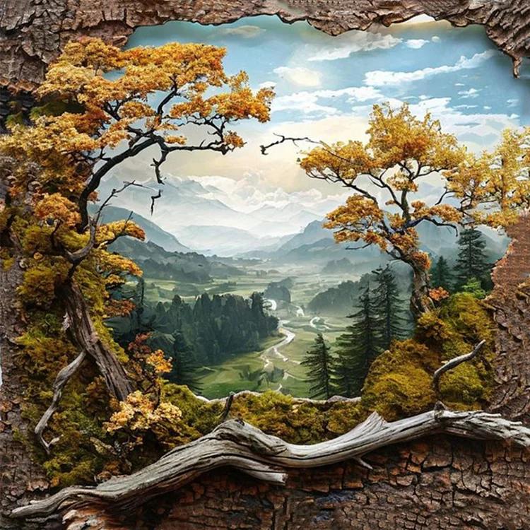 Paint by Numbers Kit Forest Scenery