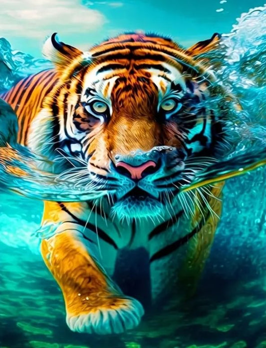 Paint by Numbers Kits Tiger In The Water
