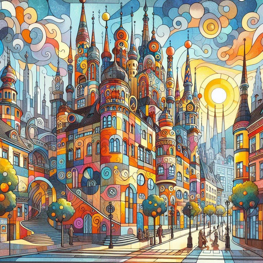 Paint by Numbers Kit Abstract Castle