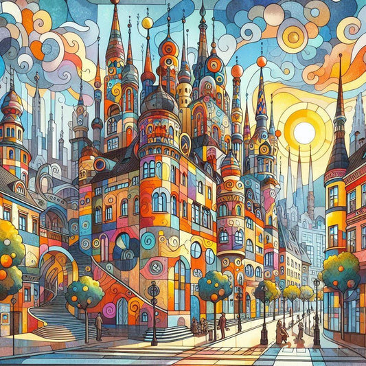 Paint by Numbers Kit Abstract Castle