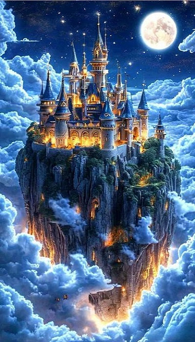 Paint by Numbers Kit Floating Castle