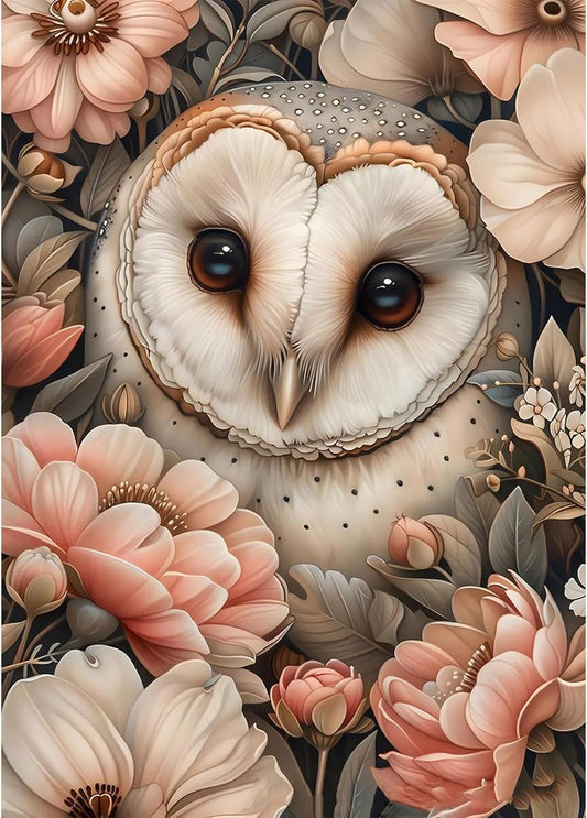 Paint by Numbers Kits Owl In The Flowers