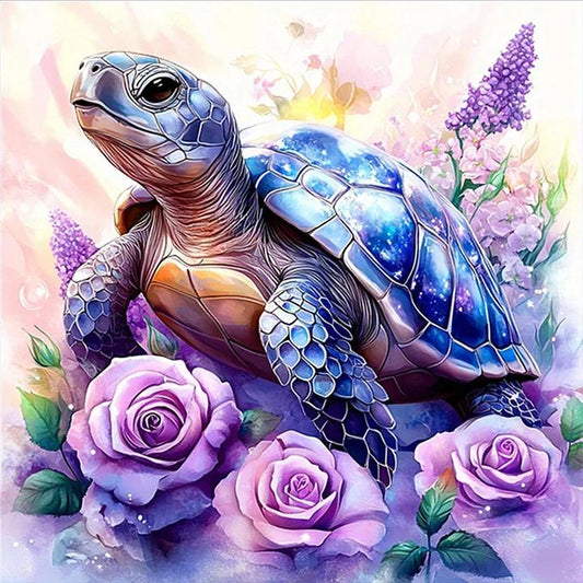 Paint by Numbers Kit Flowers And Turtle