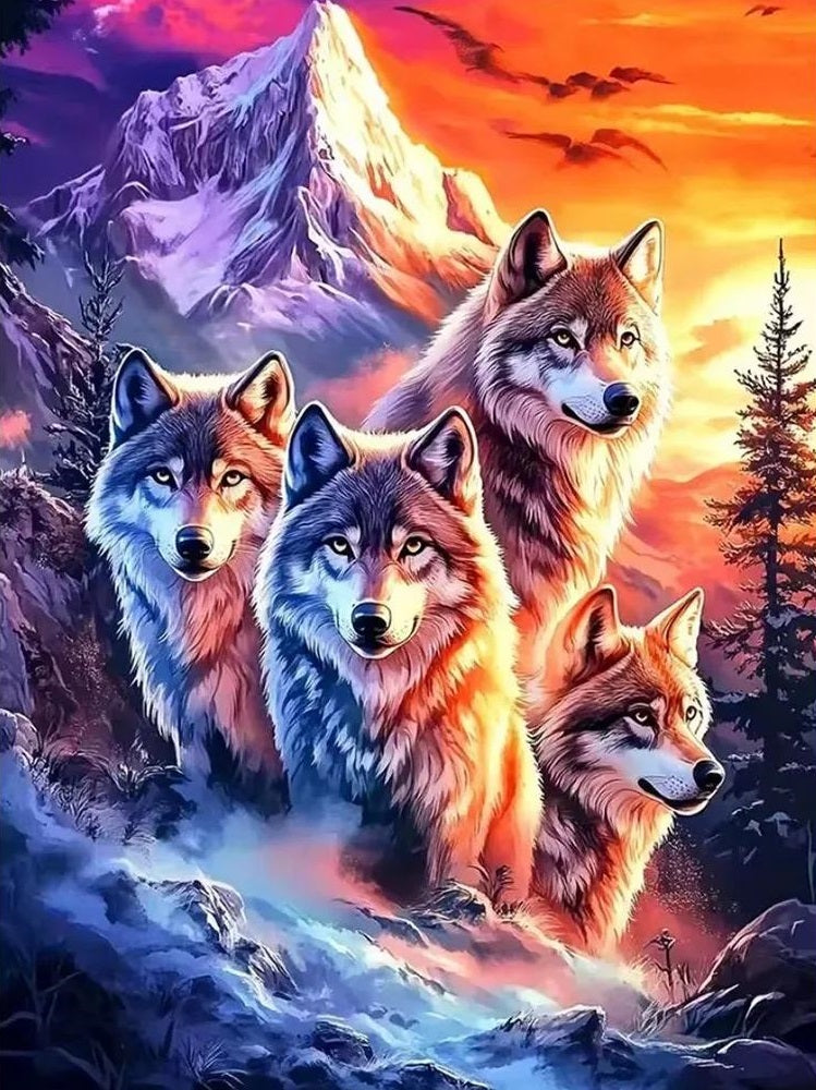 Paint by Numbers Kits Wolves