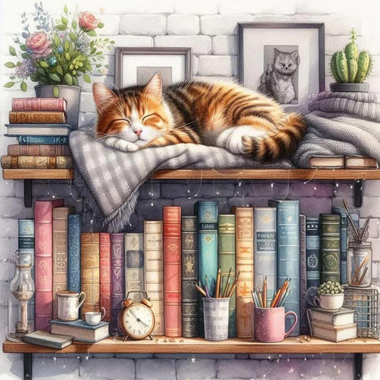 Paint by Numbers Kit Sleeping Cat
