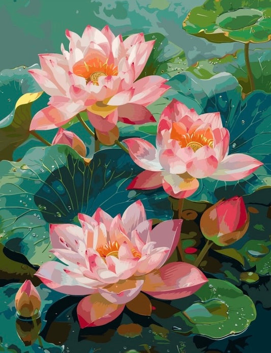 Paint by Numbers Kits Lotus