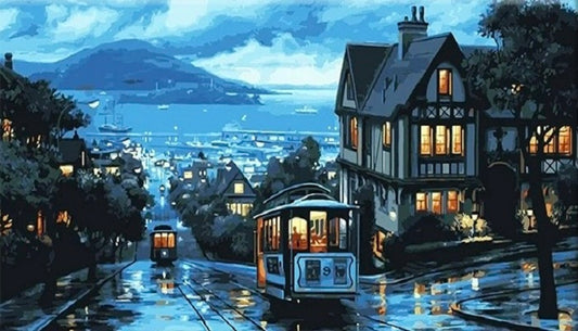 Paint by Numbers Kit Street Scene