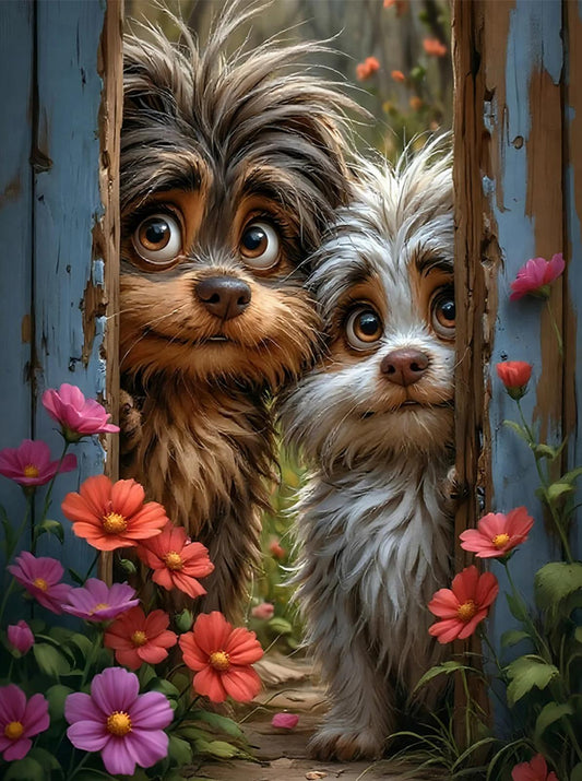 Paint by Numbers Kits Cute Dogs