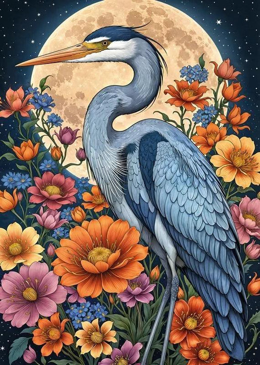 Paint by Numbers Kits Bird Among Flowers