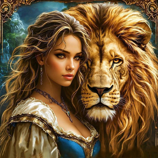 Paint by Numbers Kit Beauty and Lion