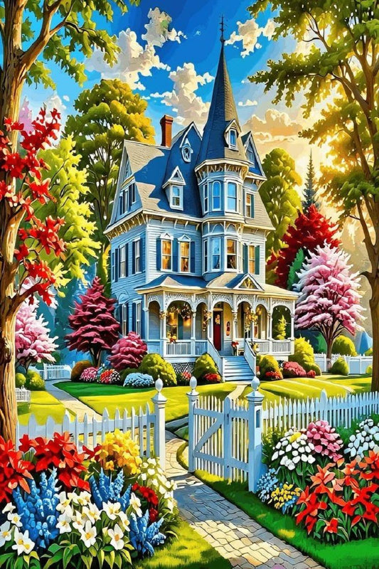 Paint by Numbers Kit Garden Castle