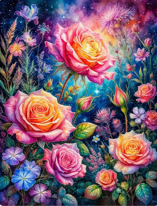 Paint by Numbers Kits Abstract Colorful Flowers