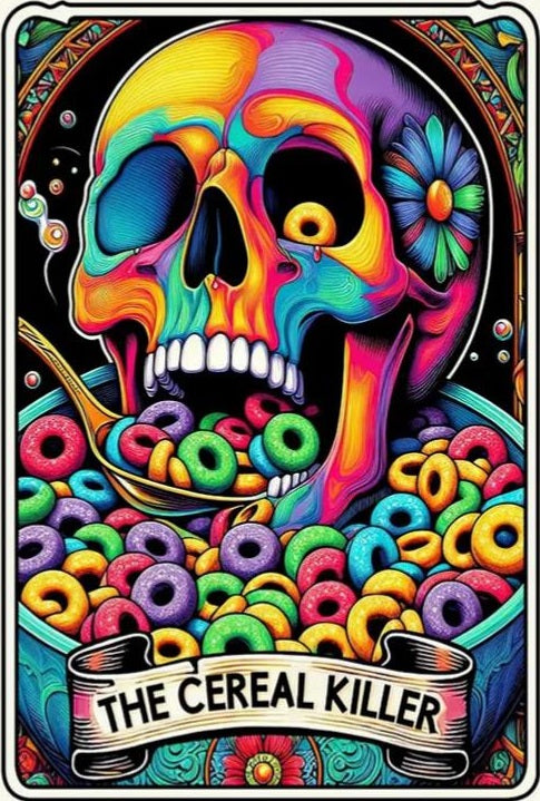 Paint by Numbers Kit Abstract Colorful Skull