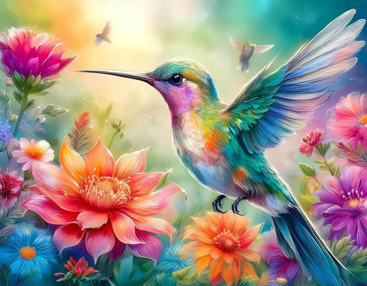 Paint by Numbers Kits Flowers And Bird