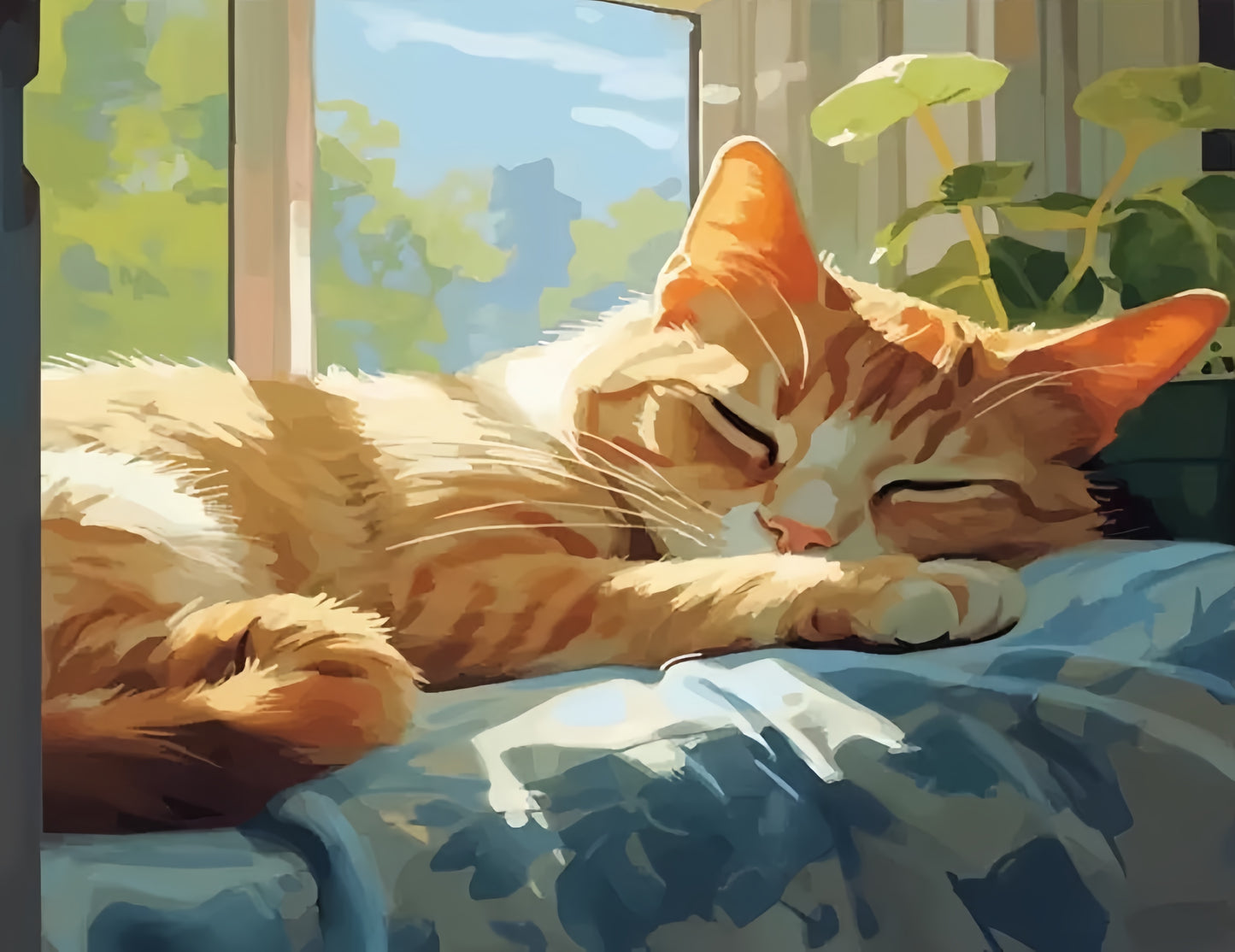 Paint by Numbers Kits Sleeping Cat