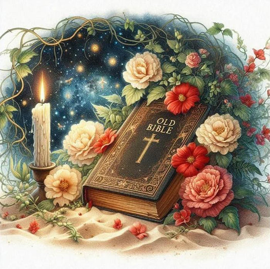 Paint by Numbers Kit Flowers and Books