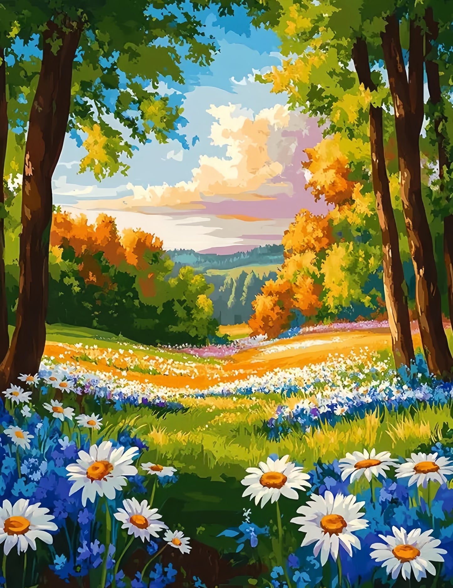 Paint by Numbers Kits Beautiful Forest Scenery