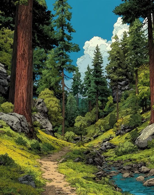 Paint by Numbers Kits Forest Scenery