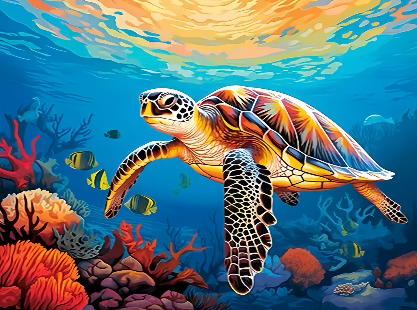 Paint by Numbers Kits Sea Turtle