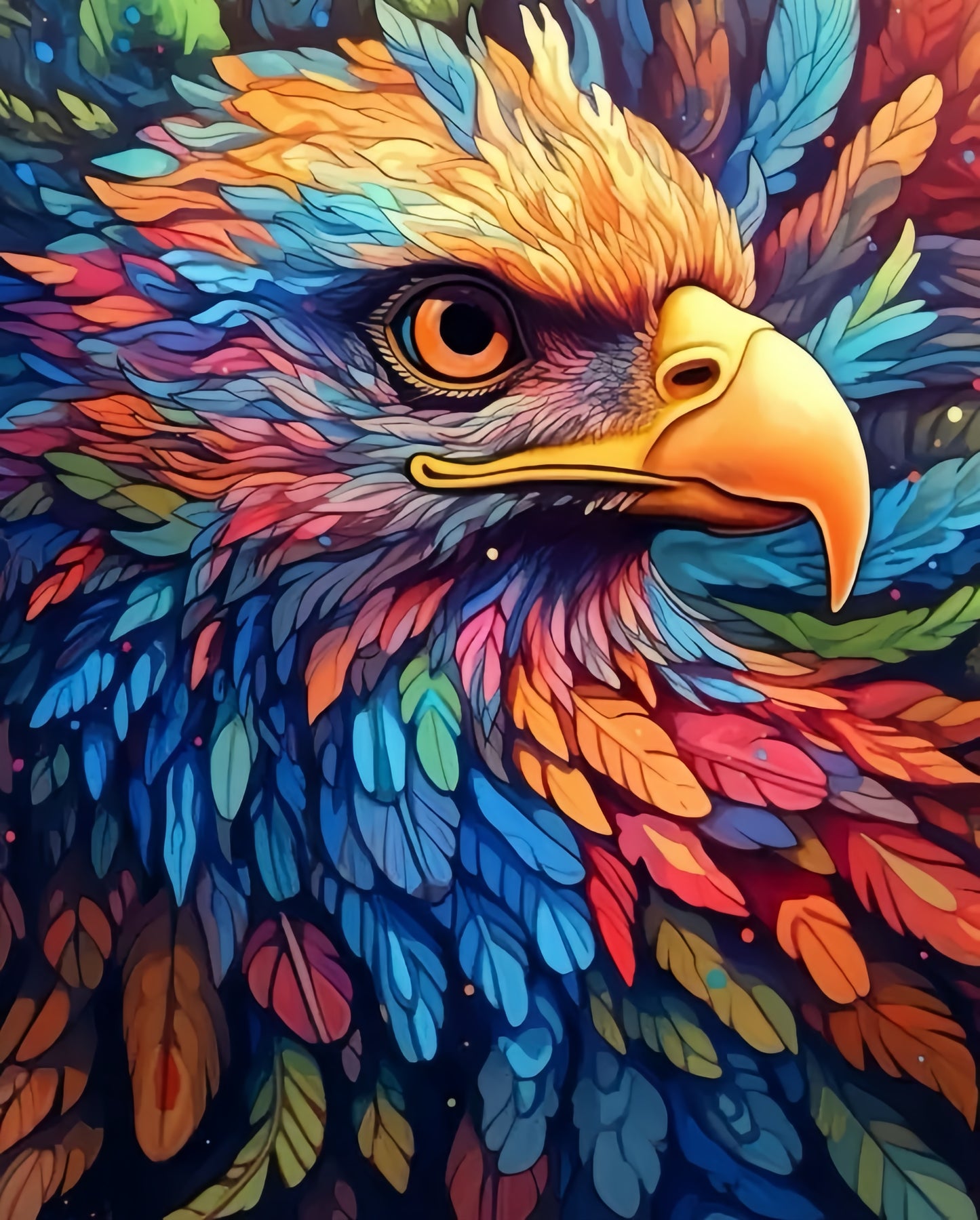 Paint by Numbers Kits Abstract Colorful Eagle