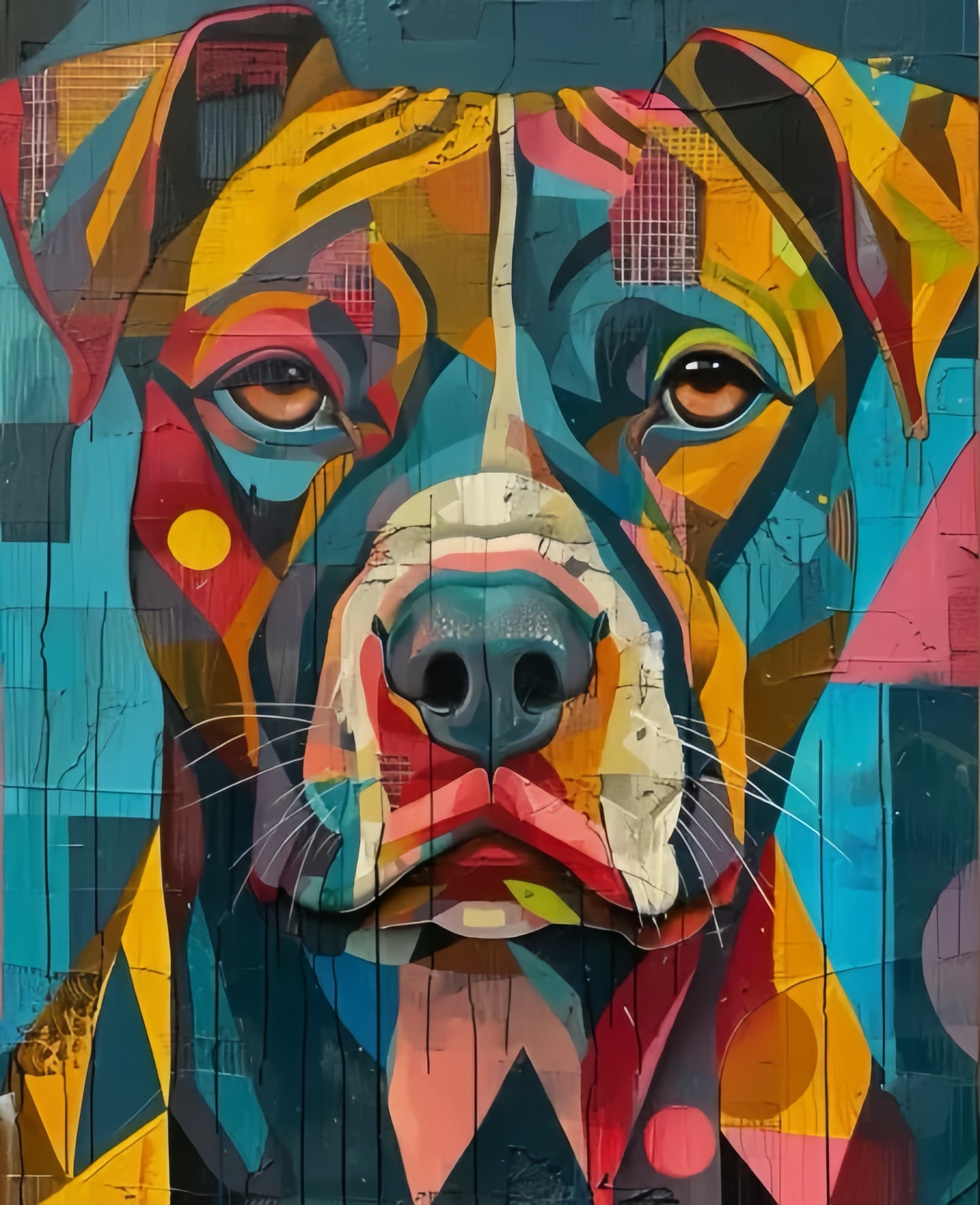 Paint by Numbers Kits Abstract Colorful Dog