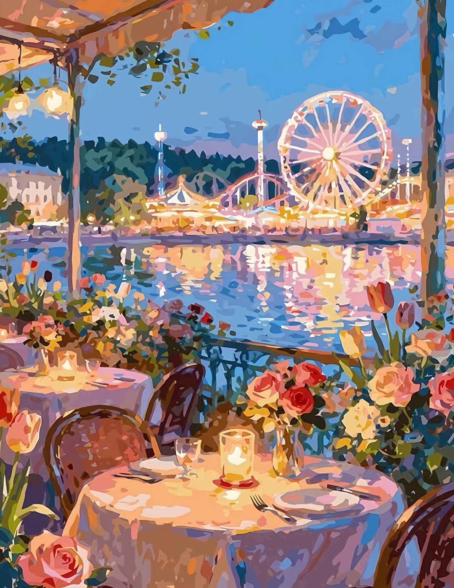 Paint by Numbers Kits Beautiful Restaurant