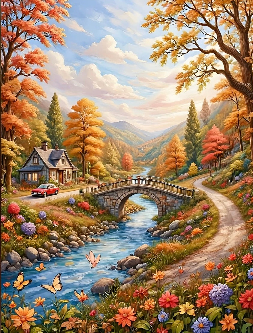 Paint by Numbers Kits Autumn Scenery