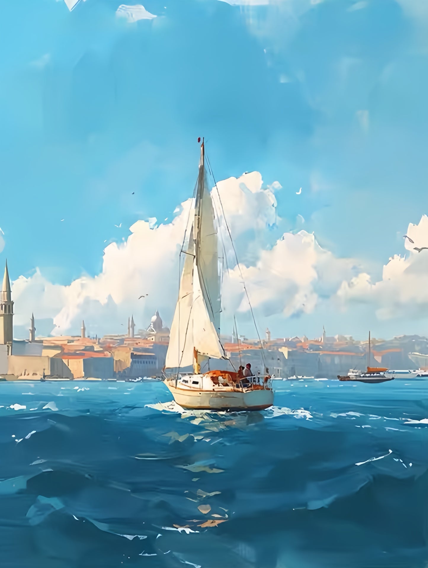 Paint by Numbers Kits Sea Sailing Boat