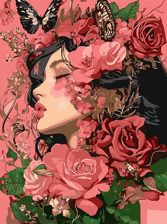 Paint by Numbers Kits Flower Woman