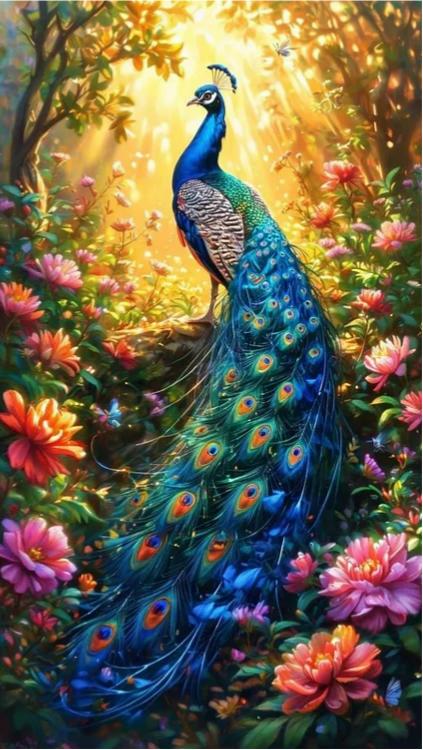 Paint by Numbers Kit Beautiful Peacock