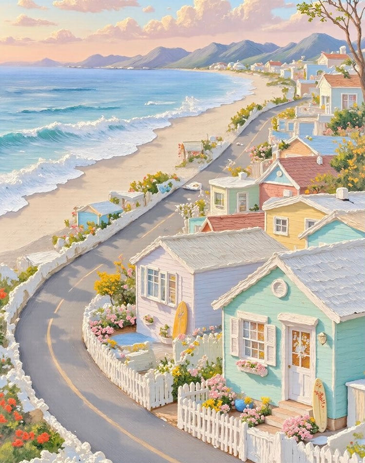 Paint by Numbers Kits Romantic Town