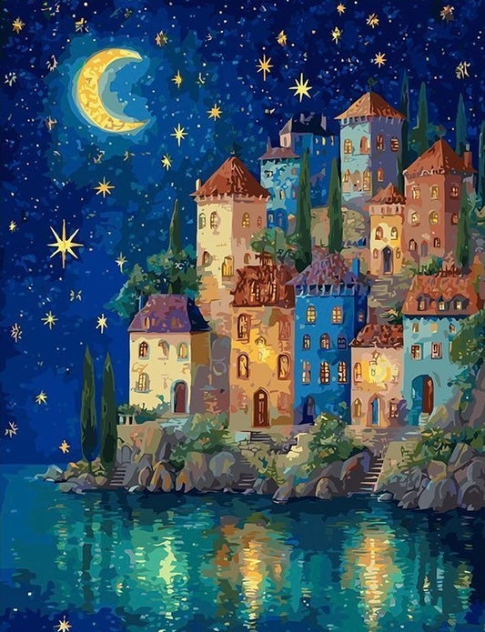 Paint by Numbers Kits Seaside Town