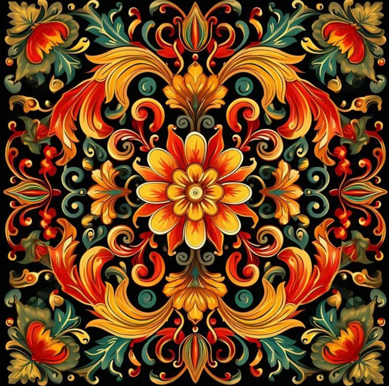Paint by Numbers Kit Abstract Flowers
