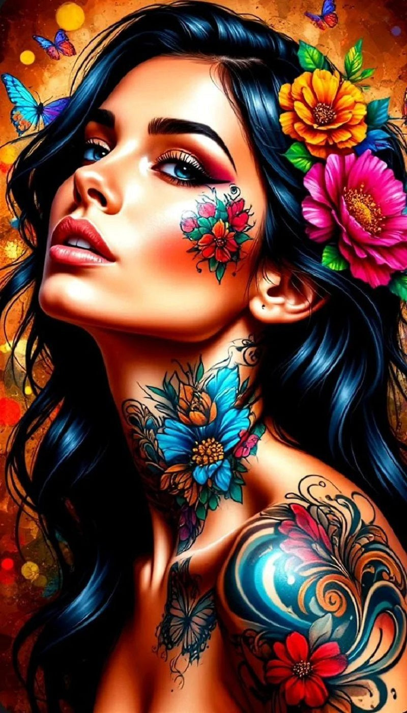 Paint by Numbers Kit Beautiful Flower Woman