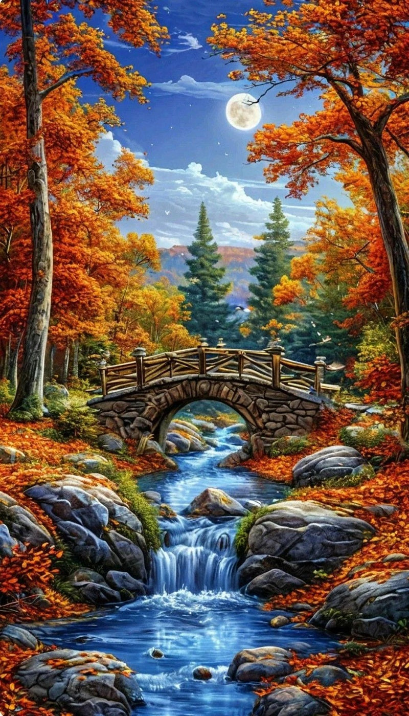 Paint by Numbers Kit Beautiful Autumn Scenery