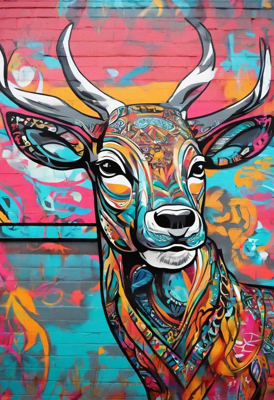 Paint by Numbers Kit Abstract Colorful Deer