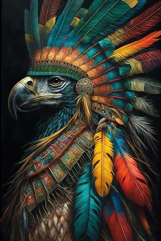 Paint by Numbers Kit Abstract Eagle