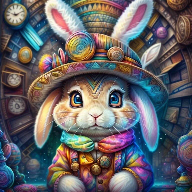 Paint by Numbers Kit Cute Bunny