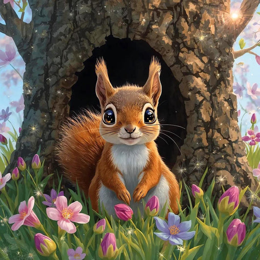 Paint by Numbers Kit Cute Squirrel