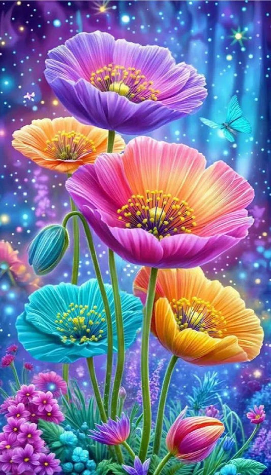 Paint by Numbers Kit Colorful Flowers