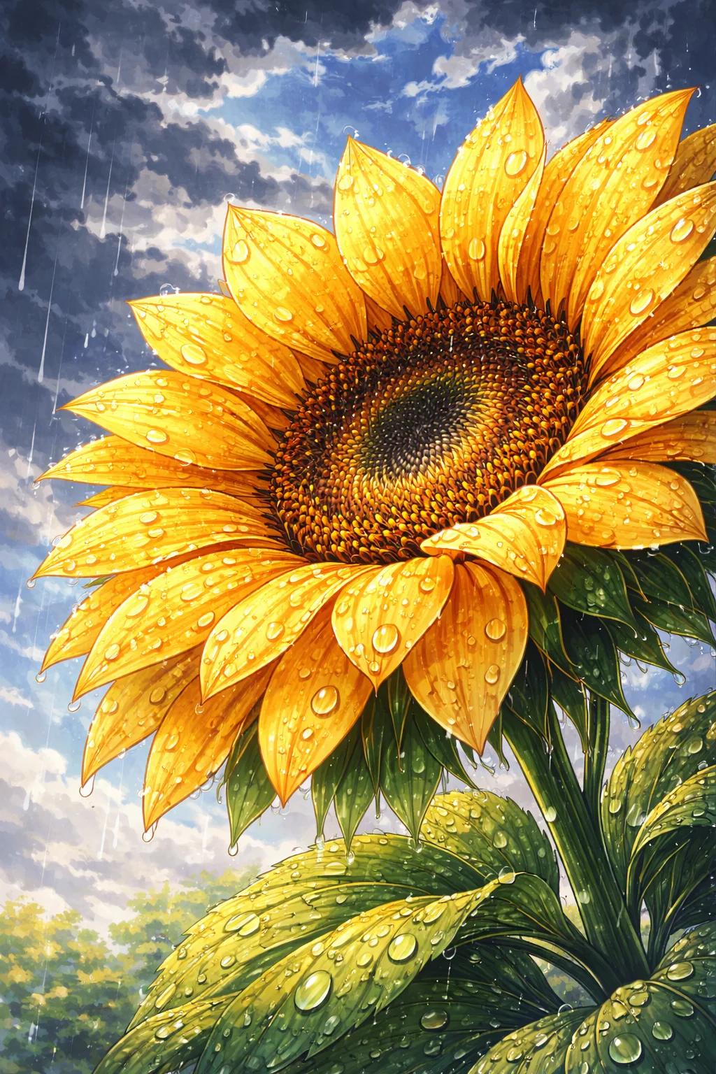 Paint by Numbers Kit Sunflower