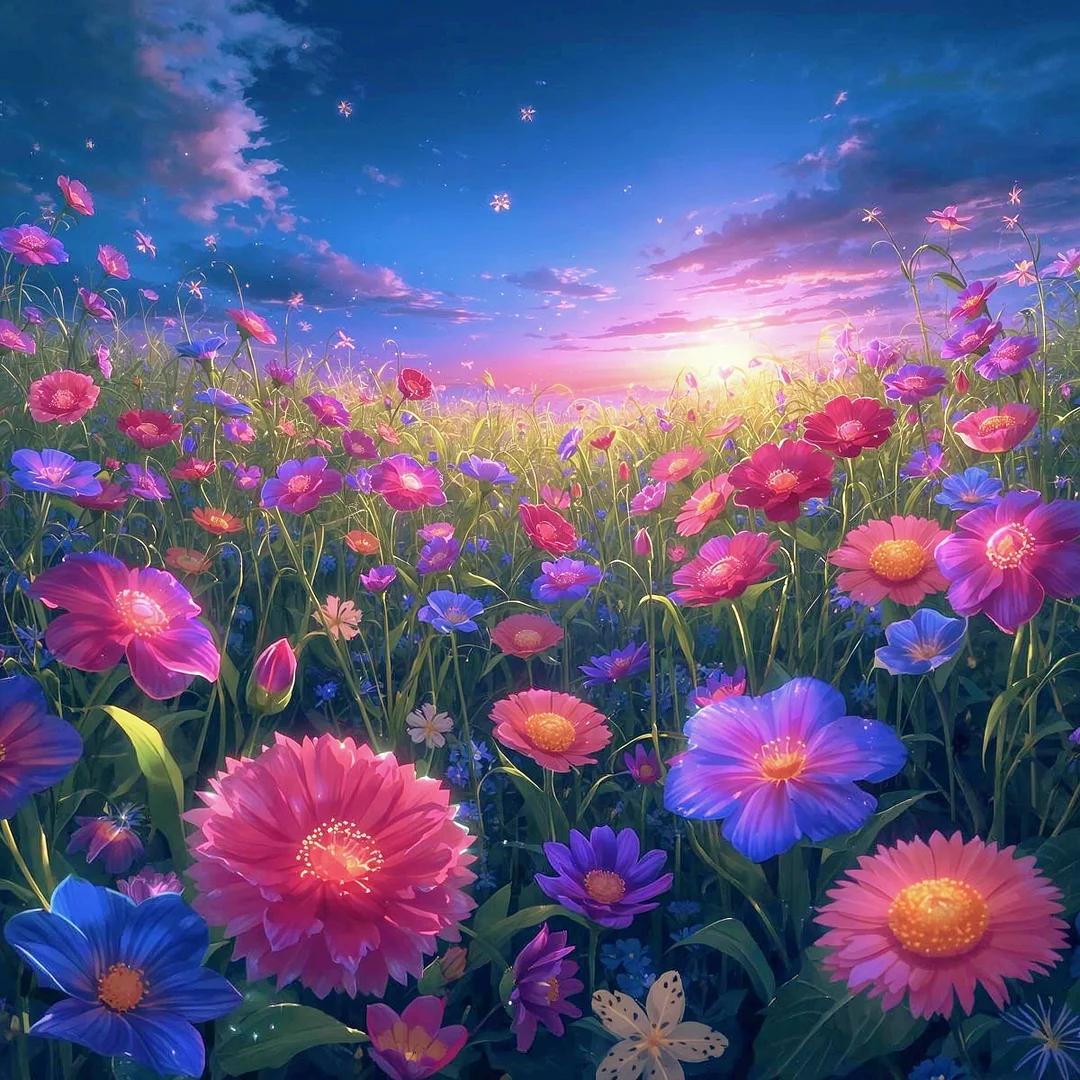 Paint by Numbers Kit Beautiful Flowers