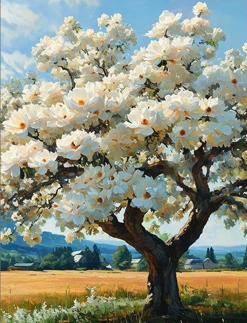 Paint by Numbers Kits Flowering Tree